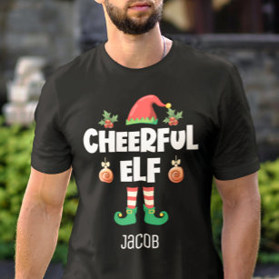 Camiseta Diversão elfo alegre, chique no Natal