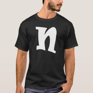 Camiseta Diversão em alfabeto - Letra N educador no jardim