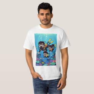 Camiseta Diversão em Família com Mergulho Submarino