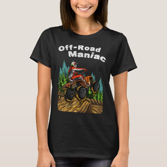 Camiseta Diversão em Maniose Externa ATV Quad Bike de Quatr (Frente)