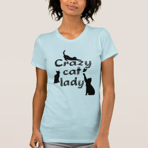 Camiseta Diversão Engraçada e Legal Gatos Loucos