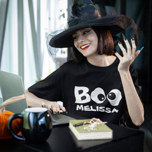 Camiseta Diversão Espantosa Personalizada de Boo do Hallowe