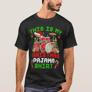 Camiseta Diversão Este É O Meu Kit De Tambor De Natal Do Pa