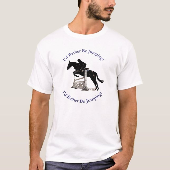 Camiseta Diversão Eu Preferiria Estar Saltando! (Frente)