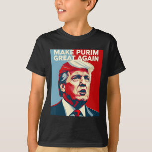 Camiseta Diversão Faça Purim Grande Novamente Fantasia Puri