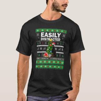 Camiseta Diversão Facilmente Distraído Por Doberman Pinsche