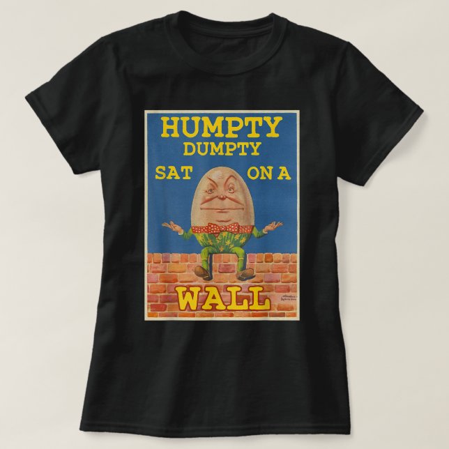 Camiseta Diversão Fada Fada Fábrica Livro Arte Humpty Dumpt (Frente do Design)