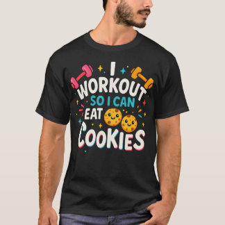 Camiseta Diversão Fitness I Malho Para Poder Comer
