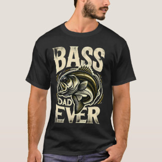 Camiseta Diversão Fora Da Pesca Pai Amante Camisetas-Bass P