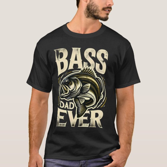 Camiseta Diversão Fora Da Pesca Pai Amante Camisetas-Bass P (Frente)