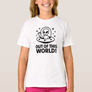 Camiseta Diversão Fora deste Mundo Gráficos de Espaçonave A