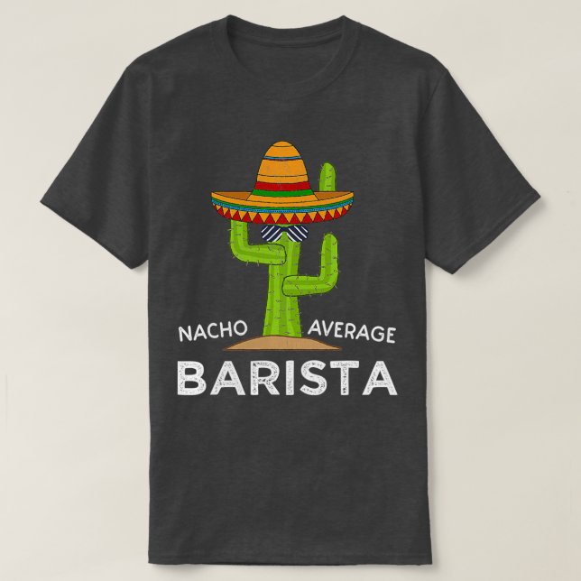 Camiseta Diversão Hilariante Café Barista Humor (Frente do Design)