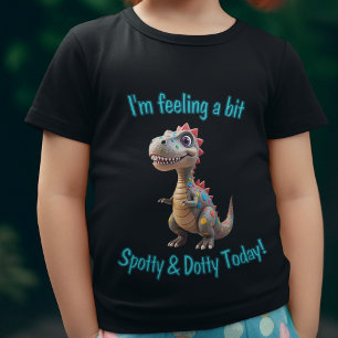 Camiseta Diversão Infantil no Dia dos Pontinhos Dinossauro