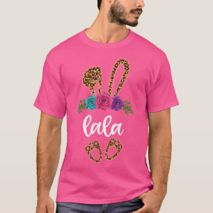 Camiseta Diversão Lala Bunny Leopard, Dia de Páscoa Bunny A