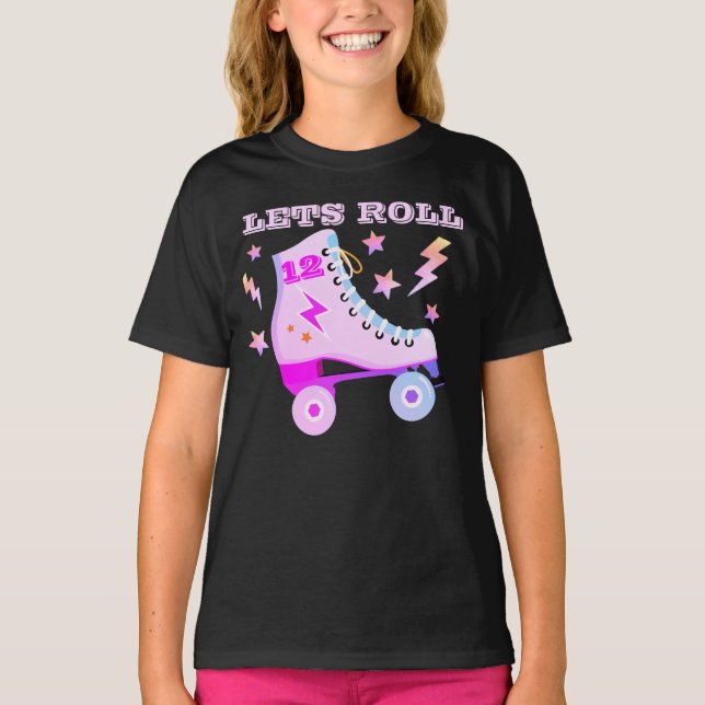 Camiseta Diversão Lets Roller Rastreando Retro Novinho Cor- (Frente)