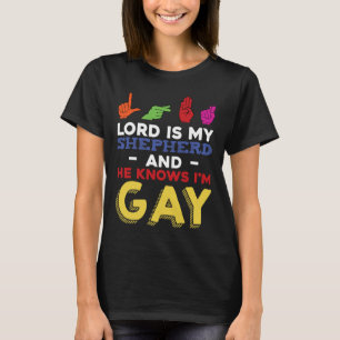 Camiseta Diversão LGBT Orgulho gay Mês de Consciência ASL S