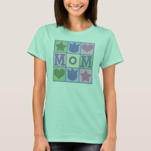 Camiseta Diversão Mãe Quilt Praça Pink Ringer T-Shirt