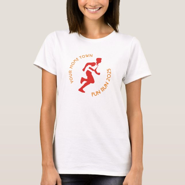 Camiseta Diversão / Maratona / Design do Dia do Esporte (Frente)