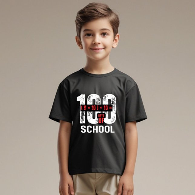 Camiseta Diversão matemática de 100 dias de T-Shirt para cr (Criador carregado)