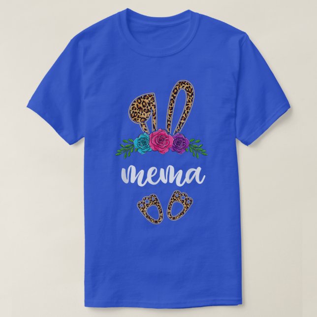 Camiseta Diversão Mema Bunny Leopard, Páscoa Dia Coelhinho  (Frente do Design)