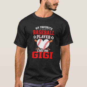 Camiseta Diversão Meu Jogador De Beisebol Favorito Me Chama