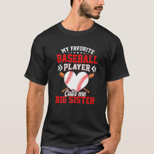 Camiseta Diversão Meu Jogador De Beisebol Favorito Me Chama