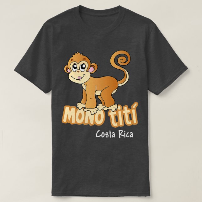 Camiseta Diversão Mono Titi Costa Rica Monkey (Frente do Design)
