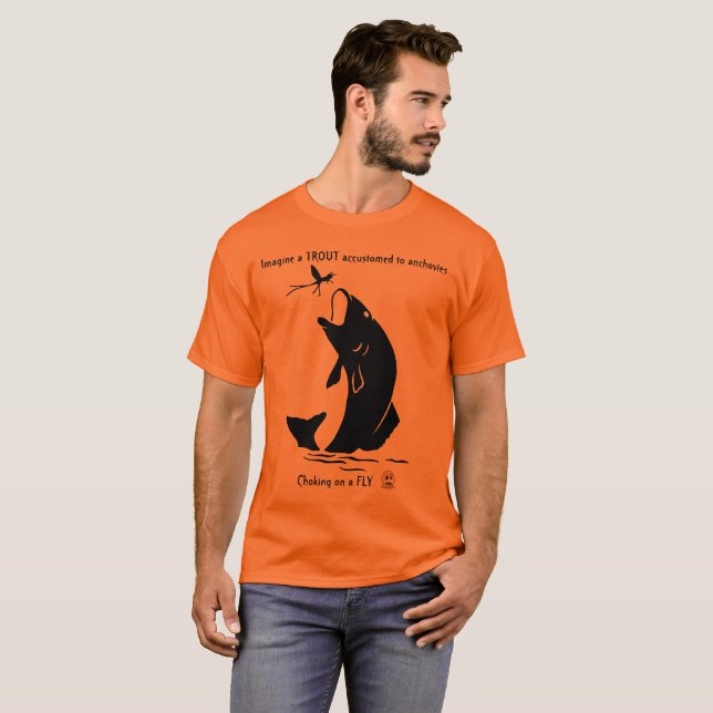 Camiseta Diversão na Pesca de Truta (Frente Completa)
