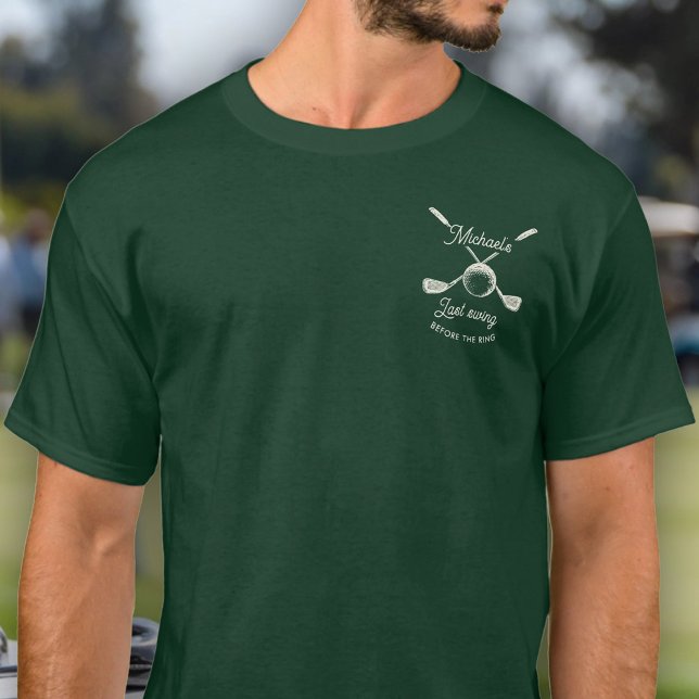 Camiseta Diversão no Golfe Festa de Solteiro Último Balanço (Criador carregado)