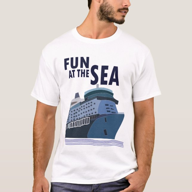 Camiseta Diversão No Navio De Cruzeiro Marítimo (Frente)