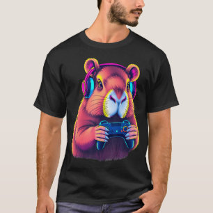 Camiseta Diversão no Video Game do Capivara para Jogadores