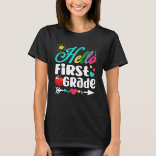 Camiseta Diversão Olá Primeiro Grau Primeiro Dia De Aula Al