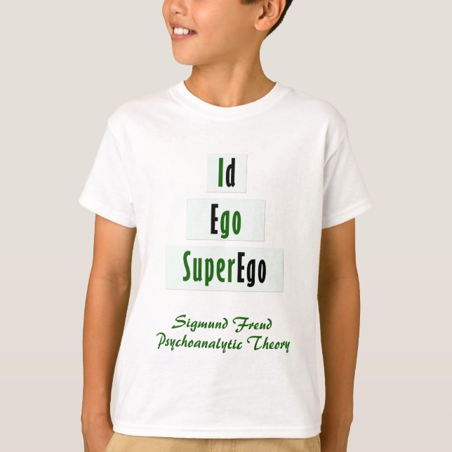 Camiseta Diversão personalizada de Id, Ego e Superego Green (Frente)
