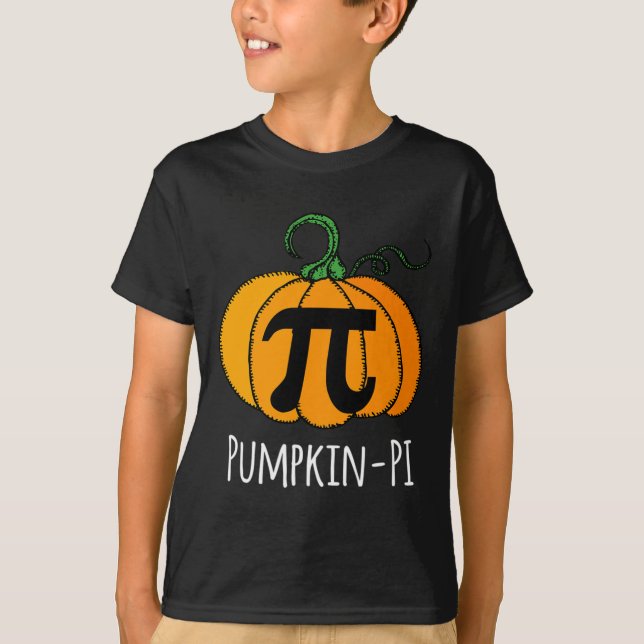 Camiseta Diversão Pumpkin Pi Halloween Figurume Math Day Or (Frente)