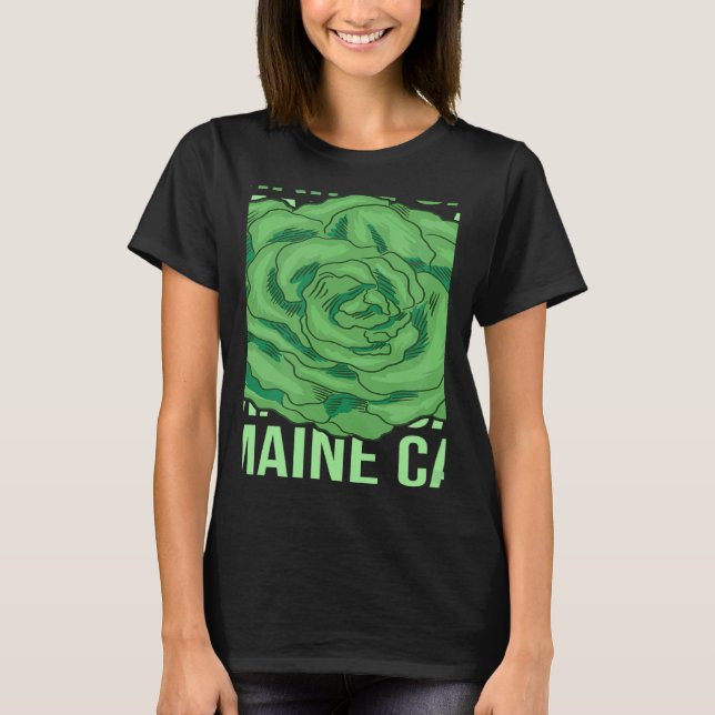 Camiseta Diversão Romaine Calm De Alface Vegetal Para Jardi (Frente)