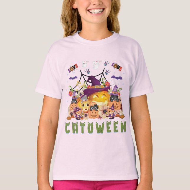 Camiseta Diversão Roxo Catopentre, Pumpkin Laranja-Frio, Ca (Frente)