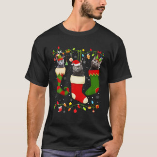 Camiseta Diversão Russo Azul Balançando Meias Claras De Nat