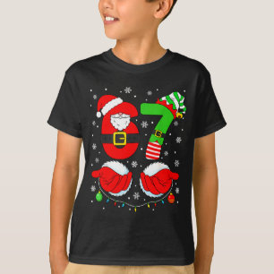Camiseta Diversão Seis Sete 67 Meme 6 7 Elfo Papai Noel Nat