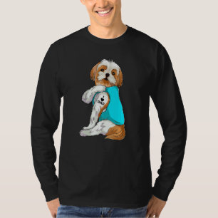 Camiseta Diversão Shih Tzu I Adora Pai Tatto Roupa Dog Pai 