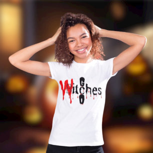 Camiseta Diversão Spooky: Halloween 🧙 ‘Go Witches’ ‍ ♀️ 🎃