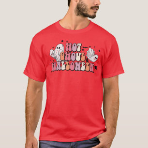 Camiseta Diversão Spooky Hot Ghoul Halloween Fantasmas Fest