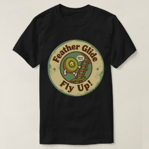 Camiseta Diversão Subindo Kiwi com Deslize de Pena