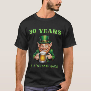 Camiseta Diversão Tema de Aniversário de 30 anos do Dia de