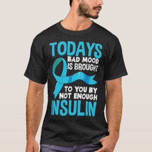 Camiseta Diversão Tipo 1 2 Diabetes T1d T2d Insulina Diabet
