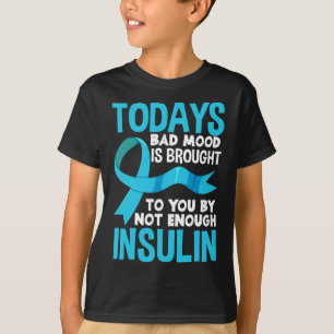 Camiseta Diversão Tipo 1 2 Diabetes T1d T2d Insulina Diabet