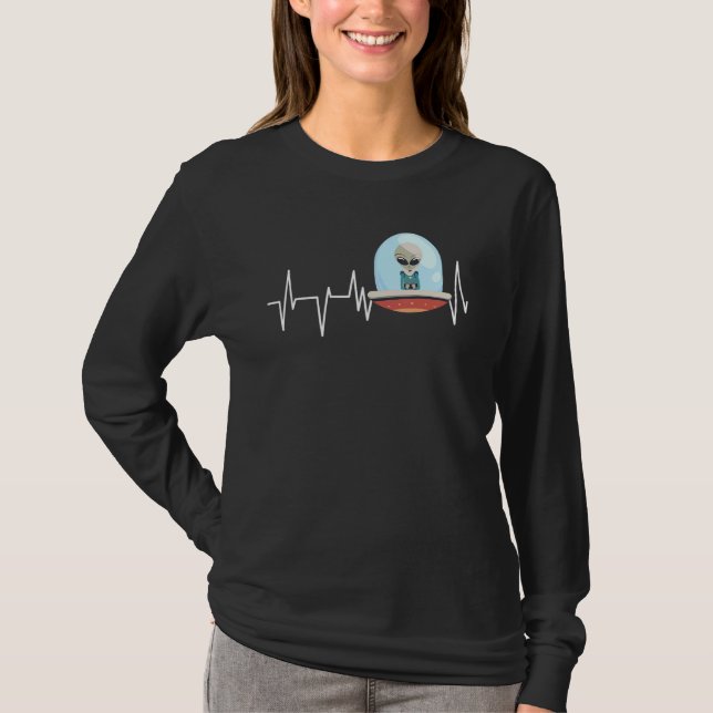 Camiseta Diversão Ufo Memes da alienígena (Frente)