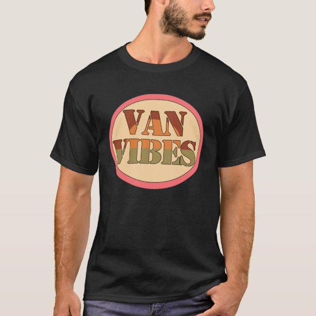 Camiseta Diversão Van Vibes Retro Van Life Camper (Frente)
