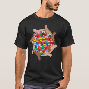 Camiseta Diversidade Cultural Mundo Sinaliza Diferentes Nac