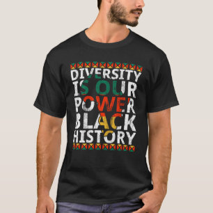 Camiseta Diversidade É Nosso Poder Mês da História Negra Af