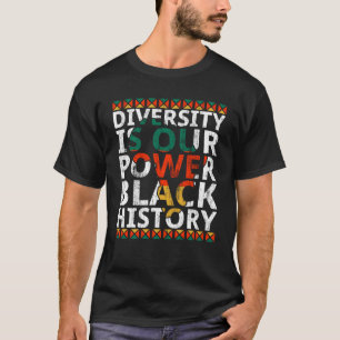 Camiseta Diversidade é o nosso poder História negra mês afr